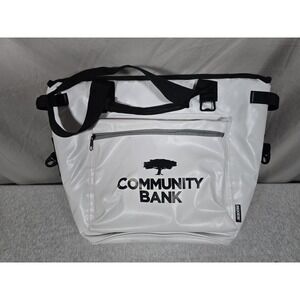 Koozie Olympic Cooler Bag White With Community Bank Logo
